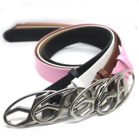 A D Buckle Letter Snap Leather Belt — dettaglio