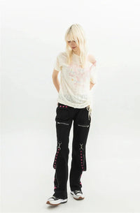 Accessorised Baggy Cargo Jeans — dettaglio