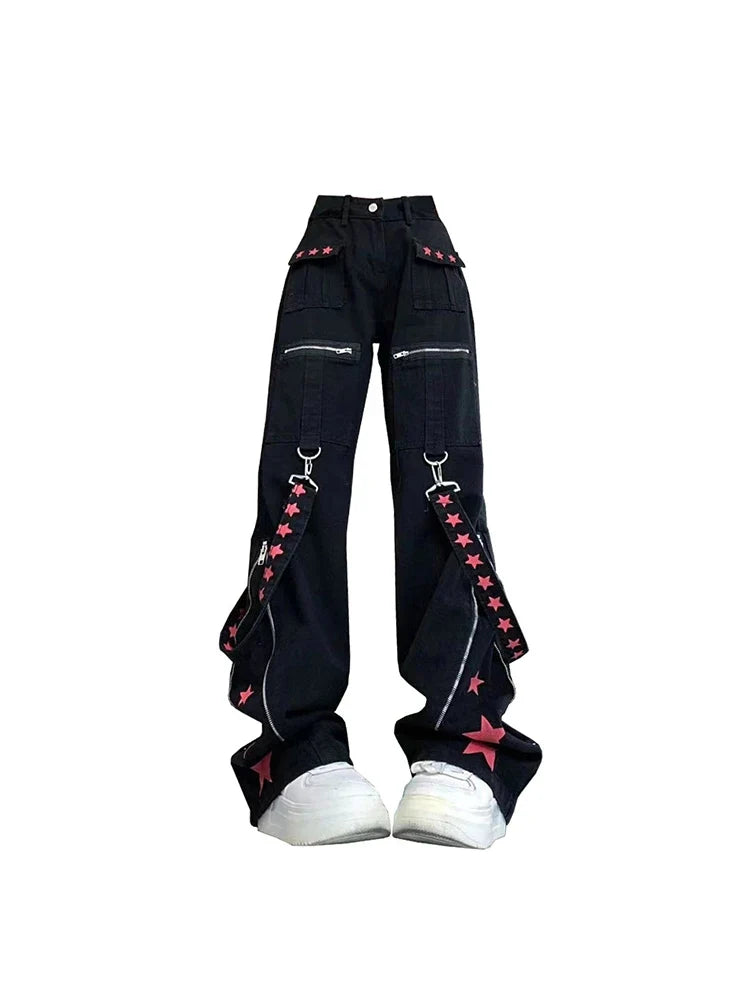 Accessorised Baggy Cargo Jeans — vista laterale