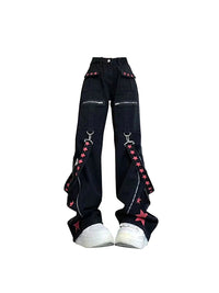 Accessorised Baggy Cargo Jeans — vista laterale