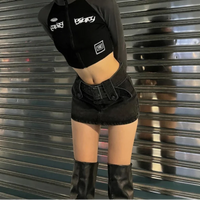 Acubi Denim Dark Mini Skirt — vista posteriore