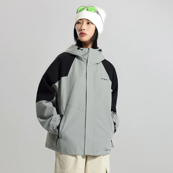 Adjustable Waterproof Windbreaker Jacket — vista frontale
