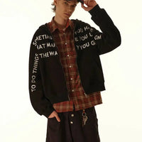 Affirmation Graphic Text Zip Up Hoodie — dettaglio della stampa