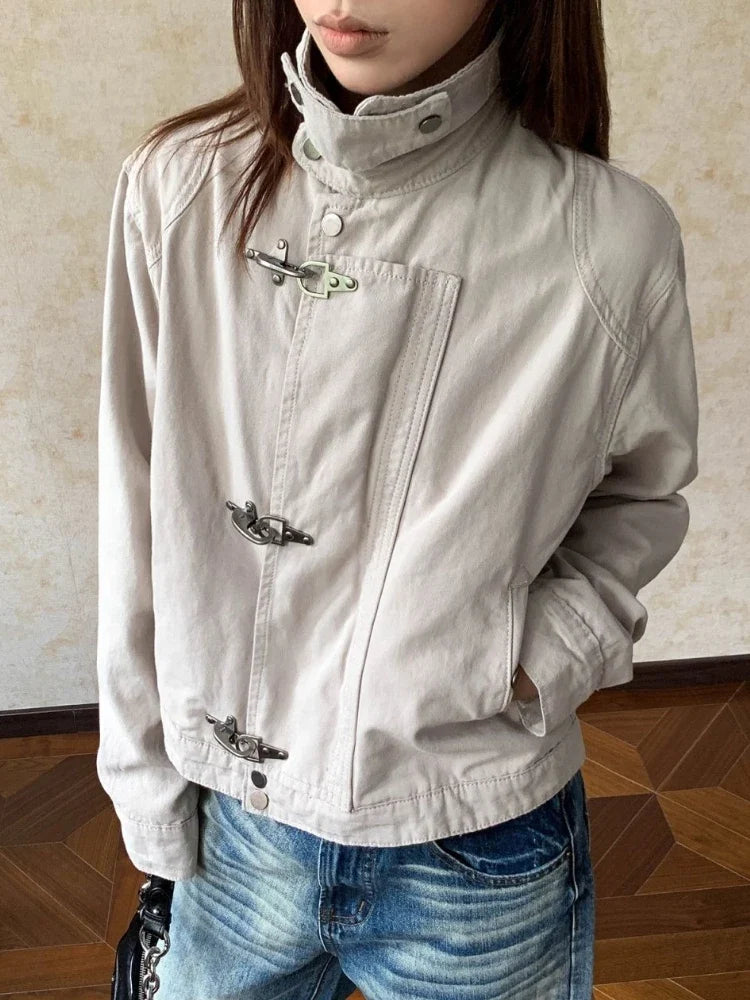 Airplane Button Collared Jacket — dettaglio della stampa