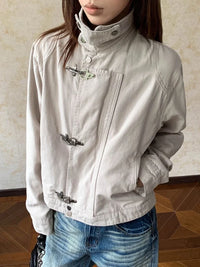 Airplane Button Collared Jacket — dettaglio della stampa