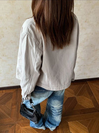 Airplane Button Collared Jacket — dettaglio del tessuto