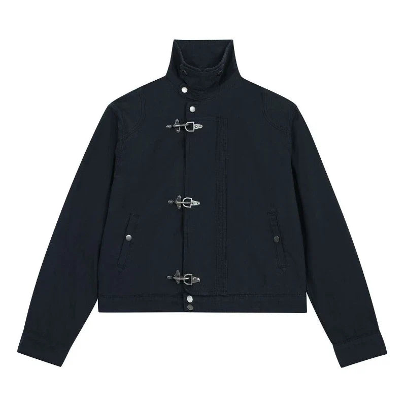 Airplane Button Collared Jacket — vista frontale