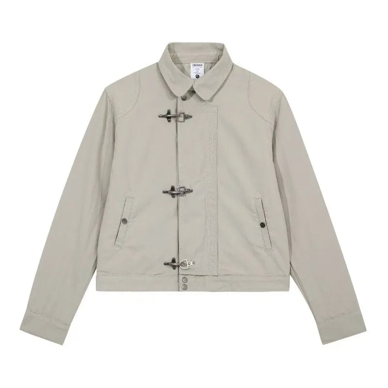 Airplane Button Collared Jacket — vista posteriore