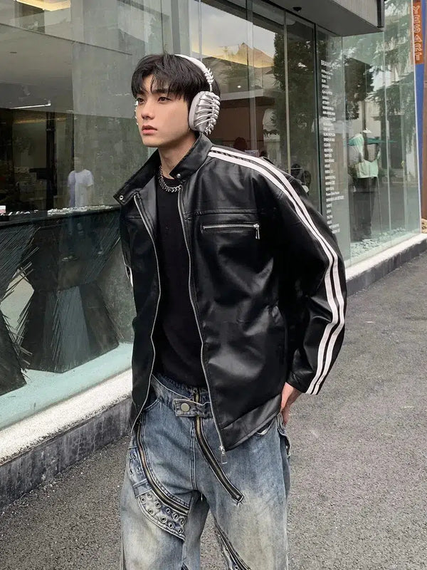 American Leather Jacket — vista frontale