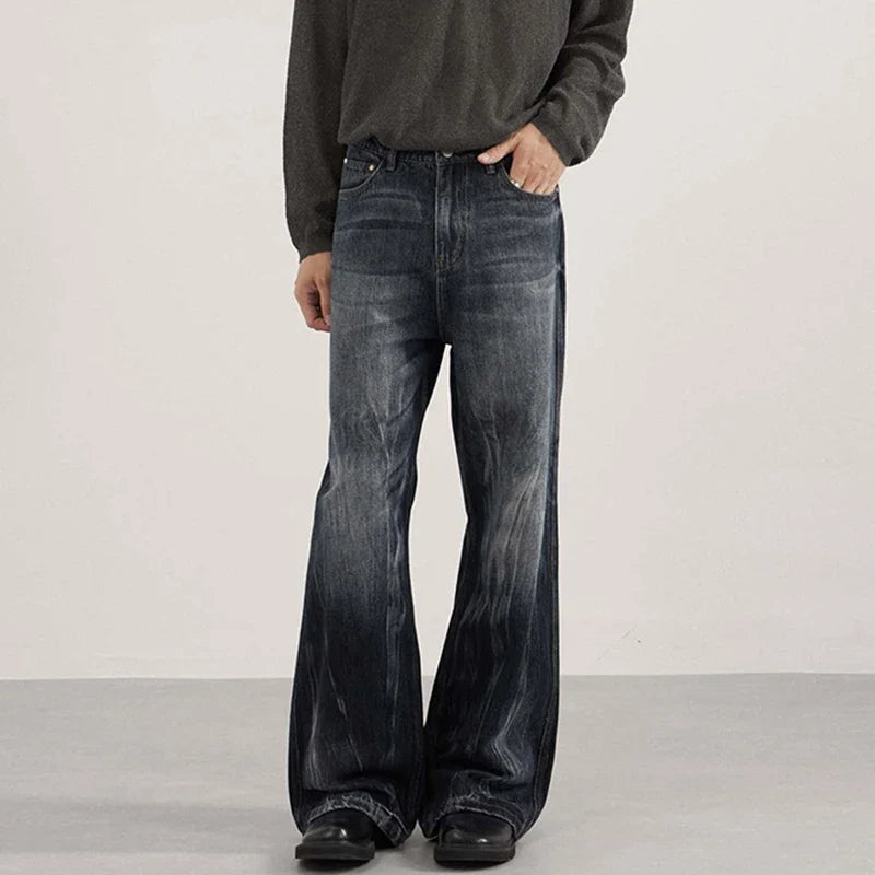 American Style 00s Washed Denim Bootcut Jeans — dettaglio