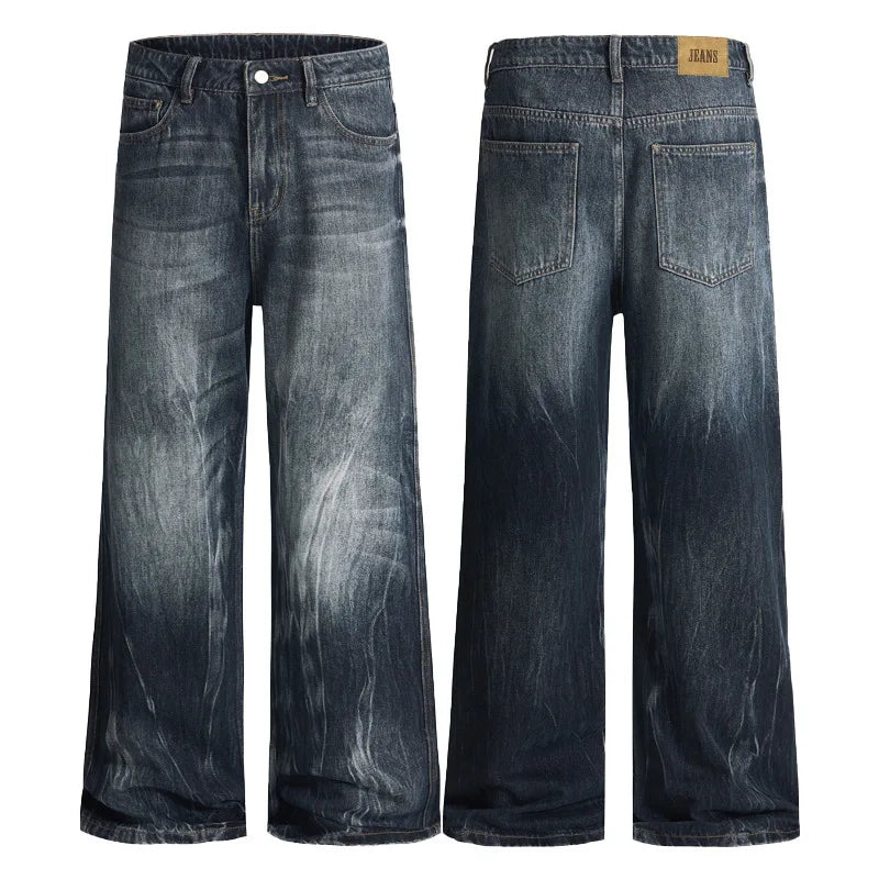 American Style 00s Washed Denim Bootcut Jeans — vista frontale