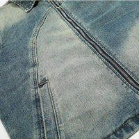 American Washed Distress Denim Jacket — dettaglio della stampa