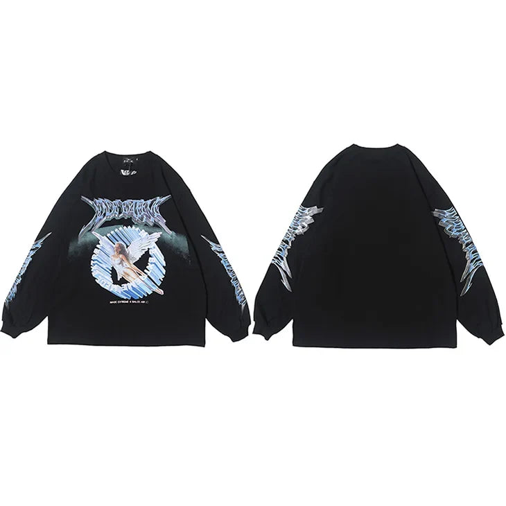 Angel Ascension Graphic Long Sleeve Top — dettaglio