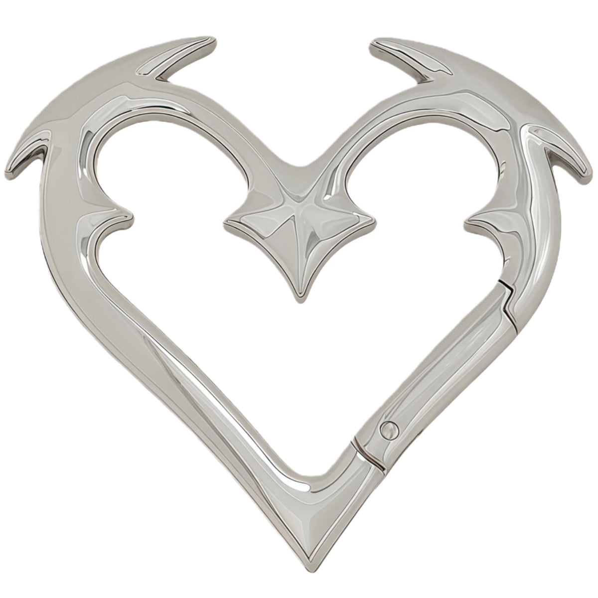 Angel Heart Belt Loop Carabiner Keychain — vista posteriore