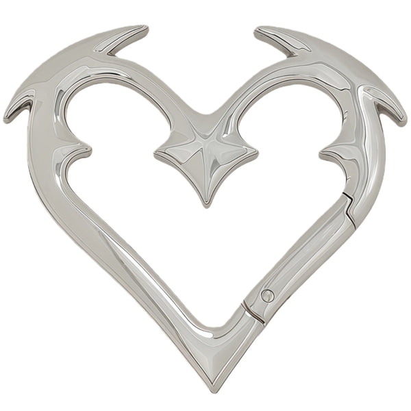 Y2K Angel Heart Belt Loop Carabiner Keychain