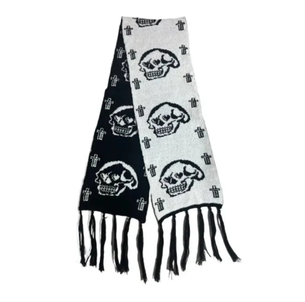 Angellic Devil Graphic Shawl Scarf — vista frontale