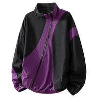 Athleisure Irregular Zip Shell Windbreaker Jacket — vista frontale