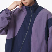 Athleisure Irregular Zip Shell Windbreaker Jacket — vista frontale
