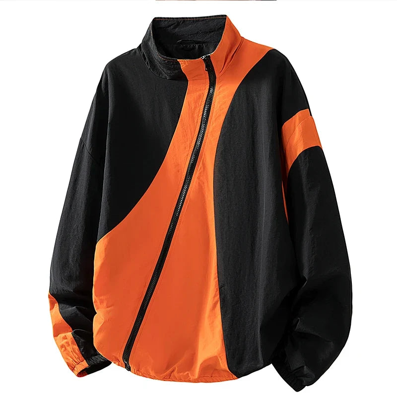 Athleisure Irregular Zip Shell Windbreaker Jacket — vista posteriore