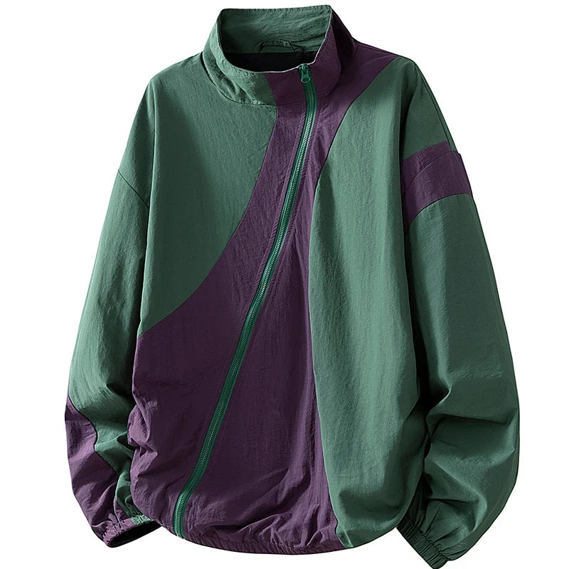 Athleisure Irregular Zip Shell Windbreaker Jacket — dettaglio della stampa