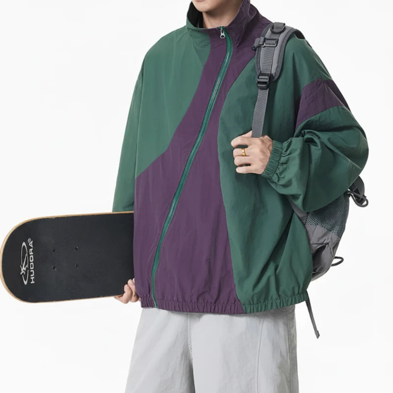 Athleisure Irregular Zip Shell Windbreaker Jacket — in alternativa