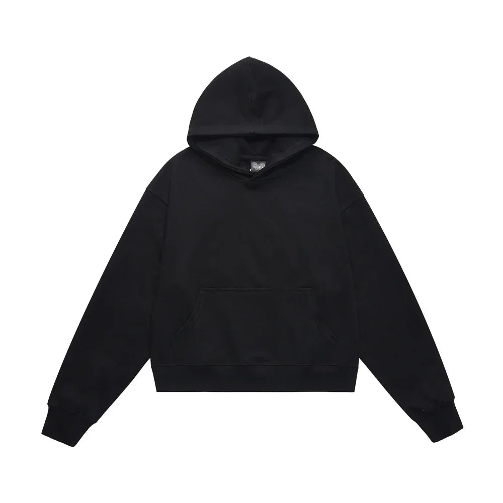 Autumnal Drop Shoulder Plain Hoodie — vista posteriore