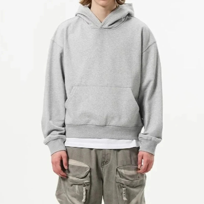 Autumnal Drop Shoulder Plain Hoodie — dettaglio della stampa