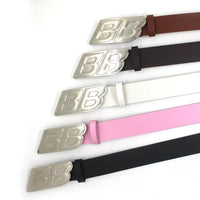 BB Buckle Leather Belt — vista laterale