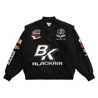 BK Embroidered Crew Moto Jacket — vista frontale