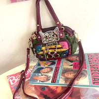 Babes Cat Leather Handbag — dettaglio del tessuto