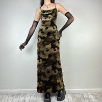 Backless Floral Maxi Dress — dettaglio