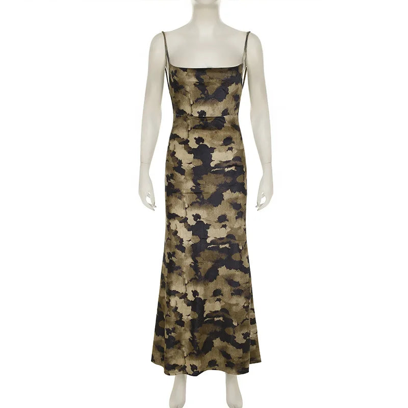 Backless Floral Maxi Dress — in alternativa