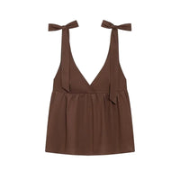 Backless Halter Low Cut Cami Top — vista frontale