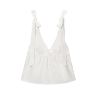 Backless Halter Low Cut Cami Top — vista posteriore
