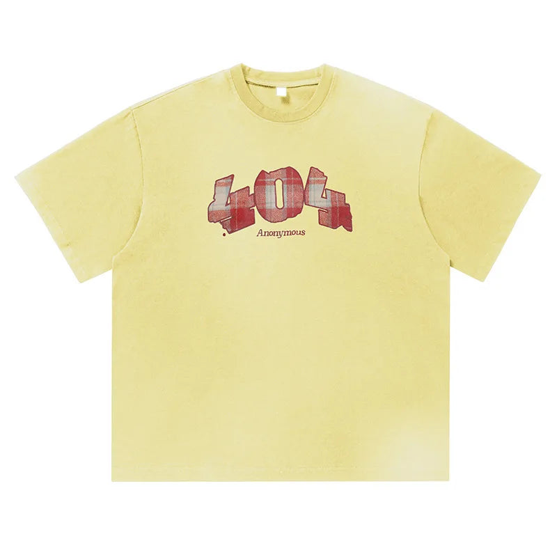 Baggy "404" Graphic T Shirt — vista frontale