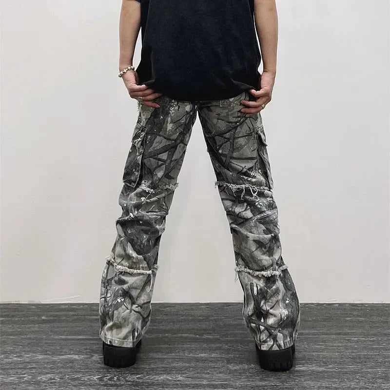 Baggy Camo Cargo Jeans — vista posteriore