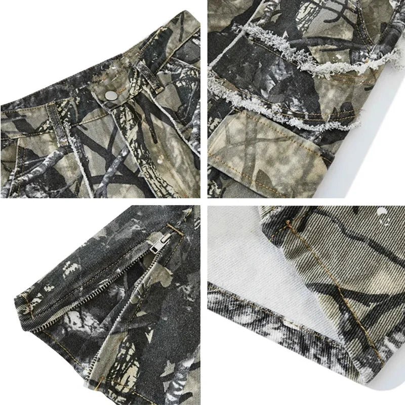 Baggy Camo Cargo Jeans — vista laterale