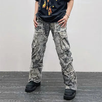 Baggy Camo Cargo Jeans — vista frontale