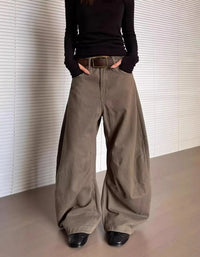 Baggy Casual Washed Barrel Jeans — vista posteriore