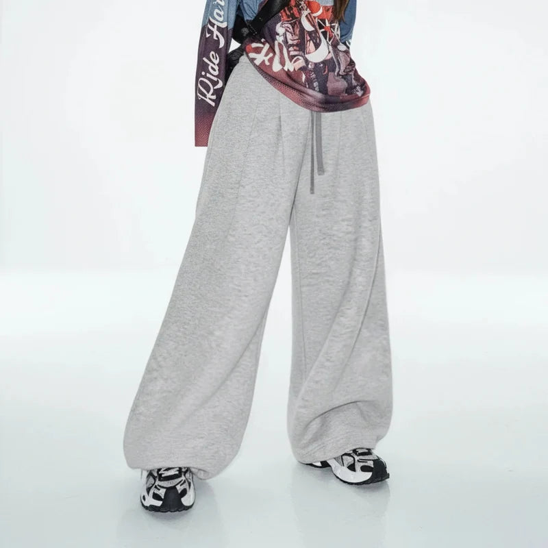 Baggy Drawstring Sweatpants Joggers Trousers — vista frontale