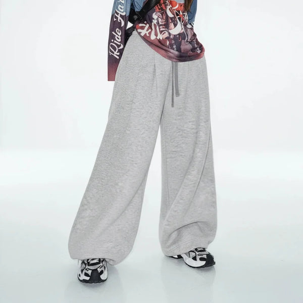 Baggy Drawstring Sweatpants Joggers Trousers — vista frontale