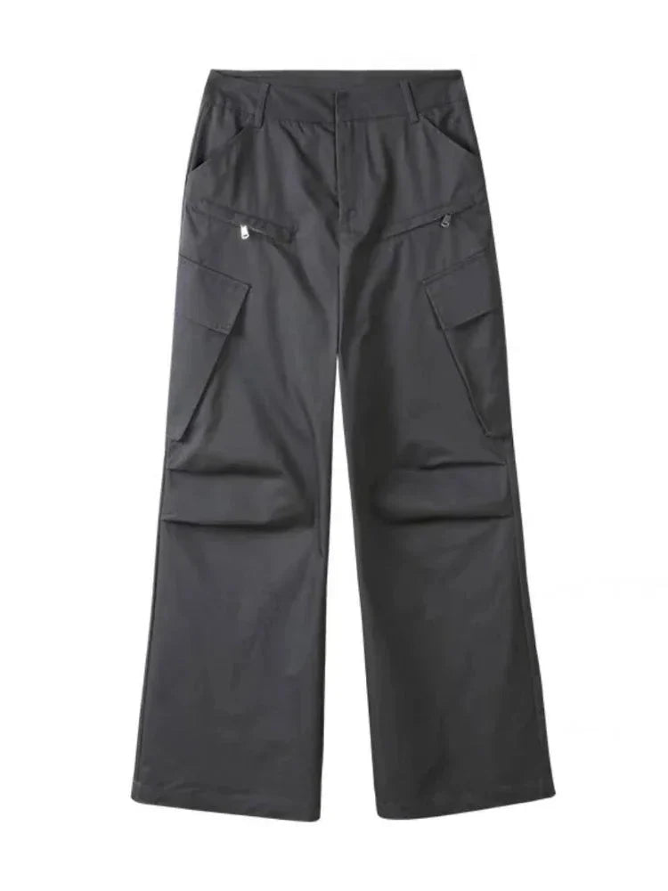 Baggy Grey Cargo Trousers — dettaglio del tessuto