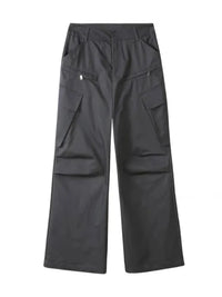 Baggy Grey Cargo Trousers — dettaglio del tessuto