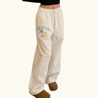 Baggy Grey Low Rise Sweatpants Jogger Trousers — vista frontale