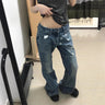 Y2K Baggy Low Rise Print Denim Jeans