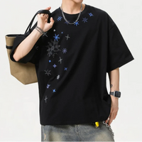 Baggy Snowflake Rhinestone T Shirt — dettaglio
