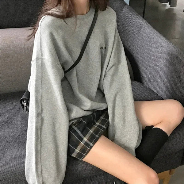 Baggy Womens Sweatshirt Jumper — vista frontale