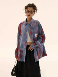 Baggy Work Wear Plaid Jacket — dettaglio