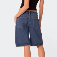 Basic Denim Jean Shorts Jorts — vista completa