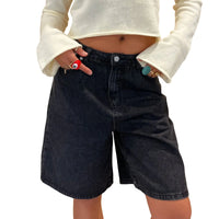 Basic Denim Jean Shorts Jorts — dettaglio